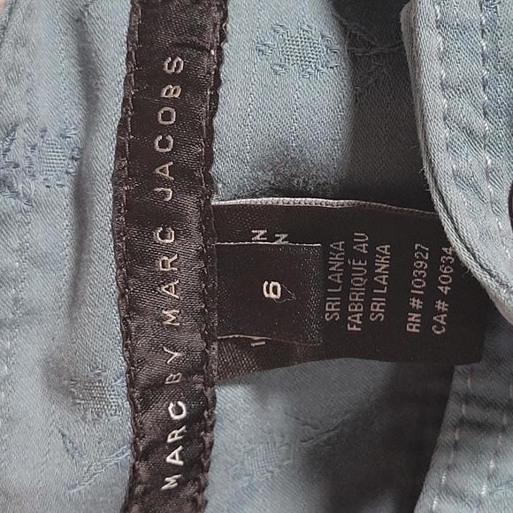 Marc by Marc Jacobs Blue Cotton Flower Pattern Rolled Hem Shorts Women Size 6 - Picture 3 of 8